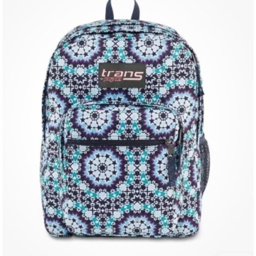 Trans by‎ JanSport 17" SuperMax Backpack Navy Blue Multi Pocket School Bag